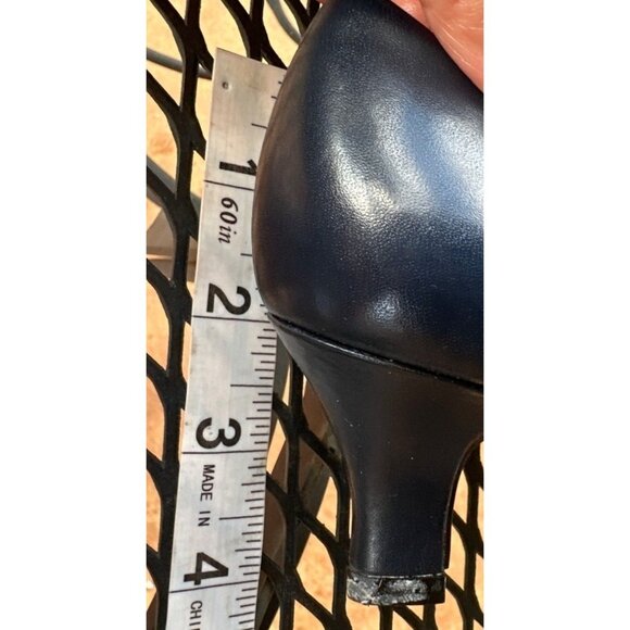 Foley's Calico Mid-Heel Navy Dress Shoes Women's Size 6M (READ) - Picture 10 of 16
